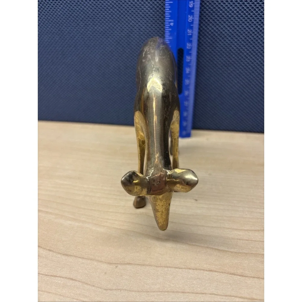 Vintage Brass Deer Figure Doe  MCM